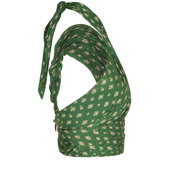 Johanna Ortiz Merecumbé Okeanos Tile Print Halter Top size 8 $1047 - Picture 5 of 14